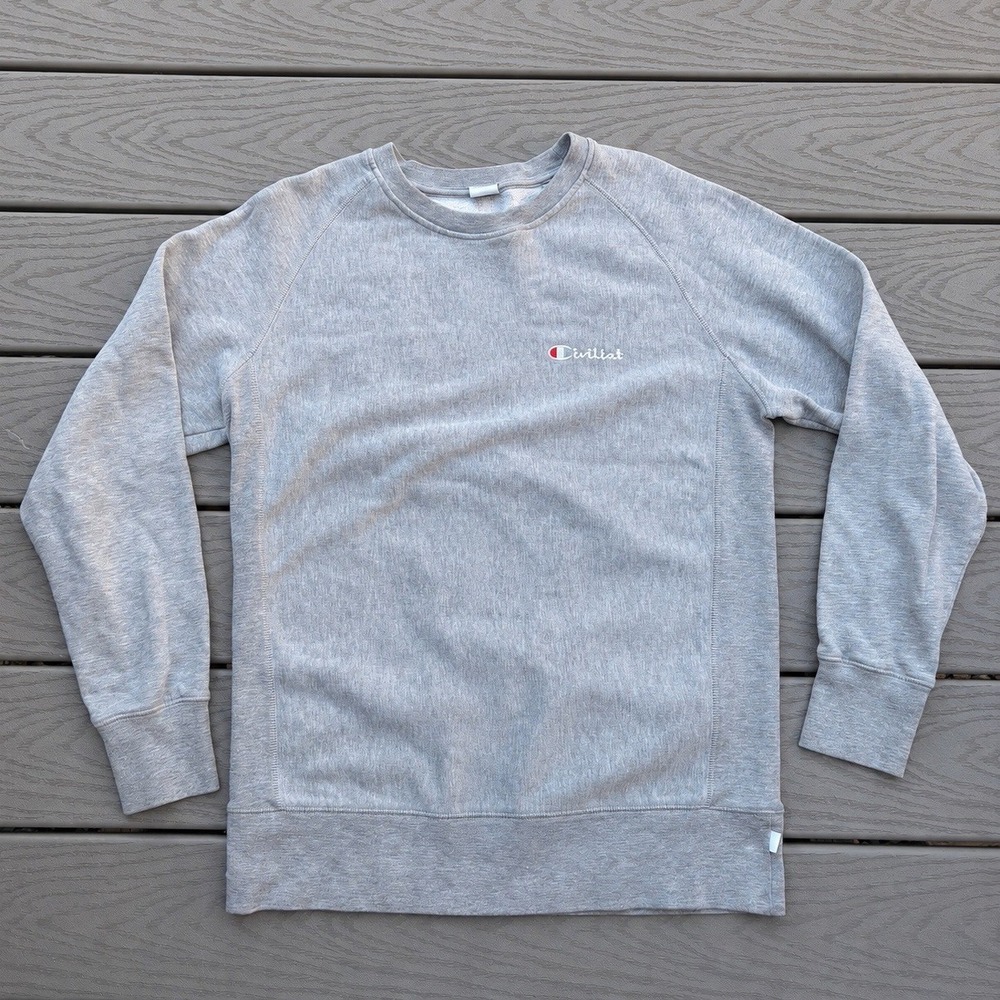 Civilist x Champion Reverse Weave Sweatshirt Skatecore Euro Streetwear Mens M
